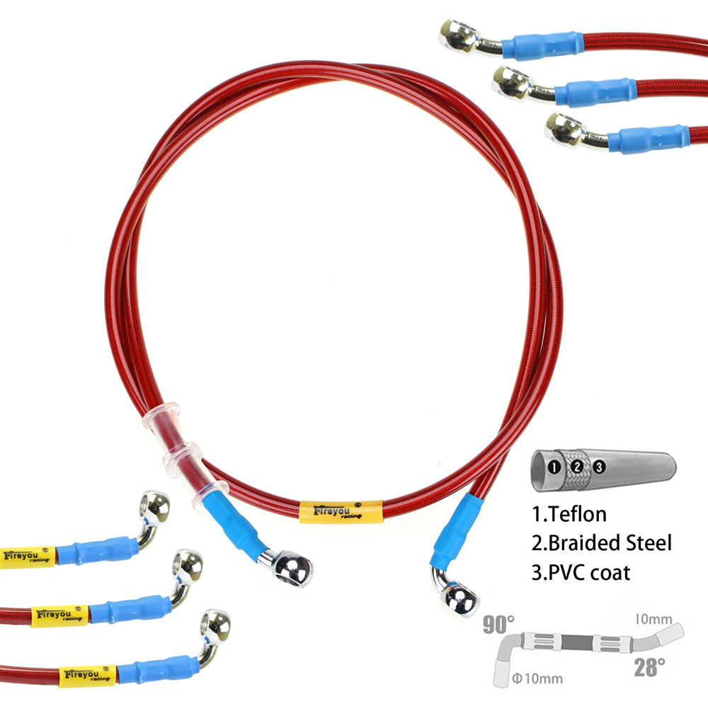 Motorcycle Brake Cable - 400mm-2400mm Fren Hortumu Hidrolik DOT Hat