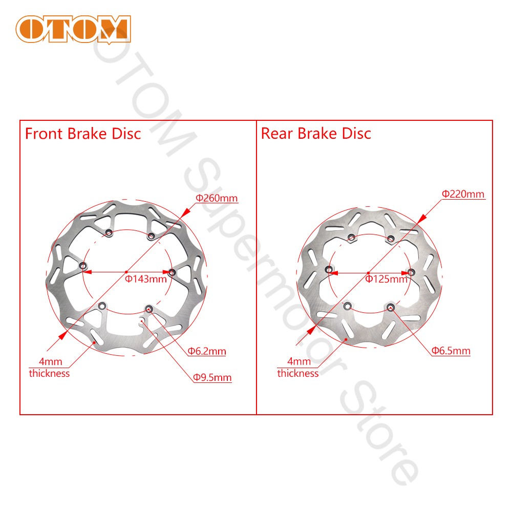 260mm 220mm Motosiklet Ön Arka - Brake Disc Motorcycle incelemesi ve fiyatı